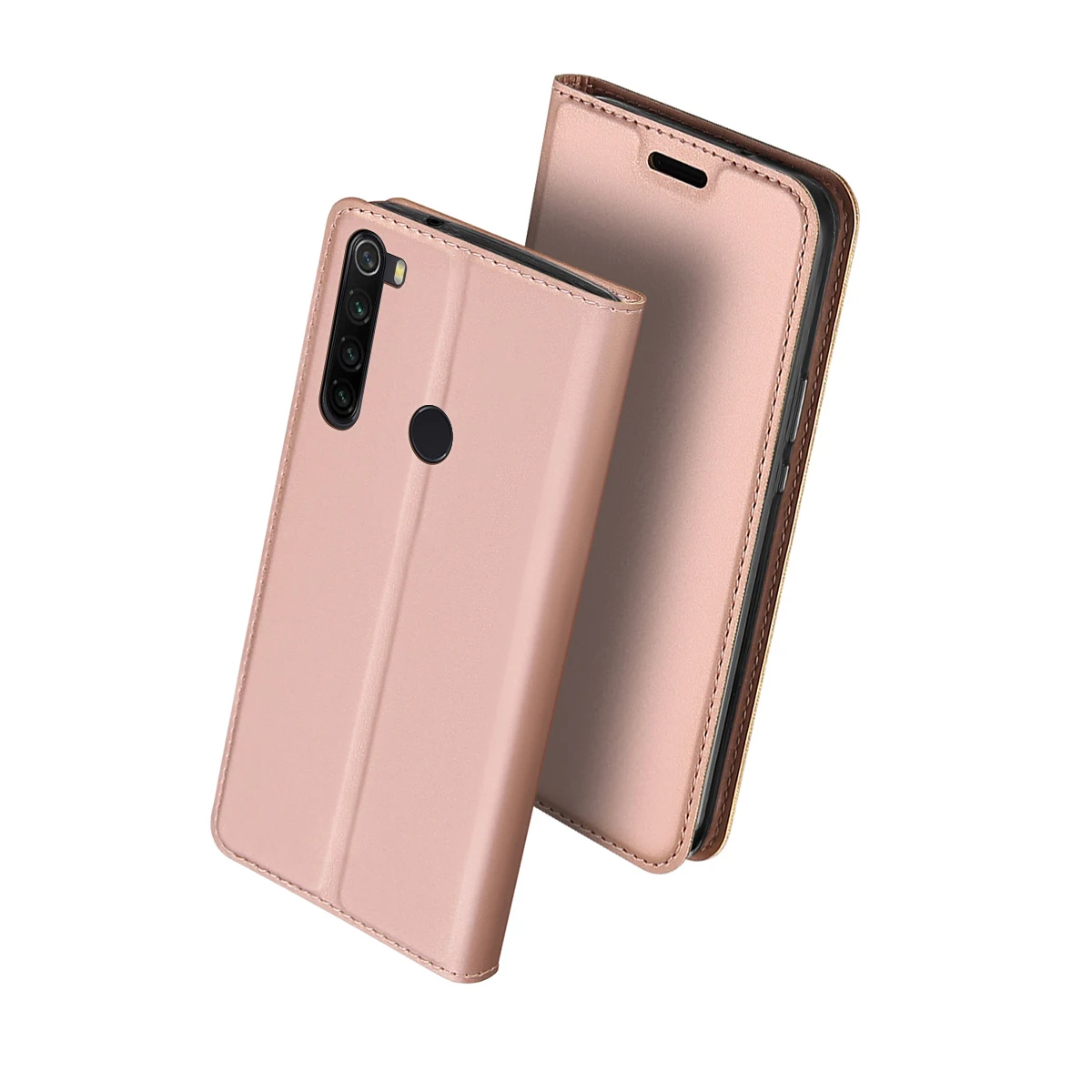 Роскошный кожаный чехол книжка для Xiaomi Redmi Note 8T тонкий с магнитной подставкой и