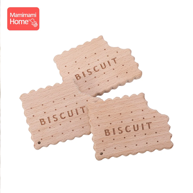 Biscuits 1 шт. деревянный Прорезыватель деревянная подвеска для соски цепочка детские товары животные деревянные пустые грызуны Детские Прорезыватели рождения медсестры подарки игрушки - Цвет: Biscuits