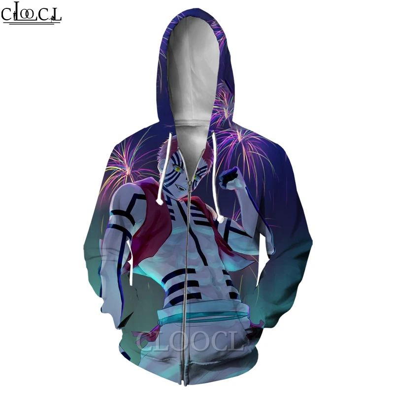 

HX Kimetsu No Yaiba The Movie: Mugen Train Akaza 3D Print Fashion Men Women Harajuku Zipper Hoodies Tops Drop Shipping