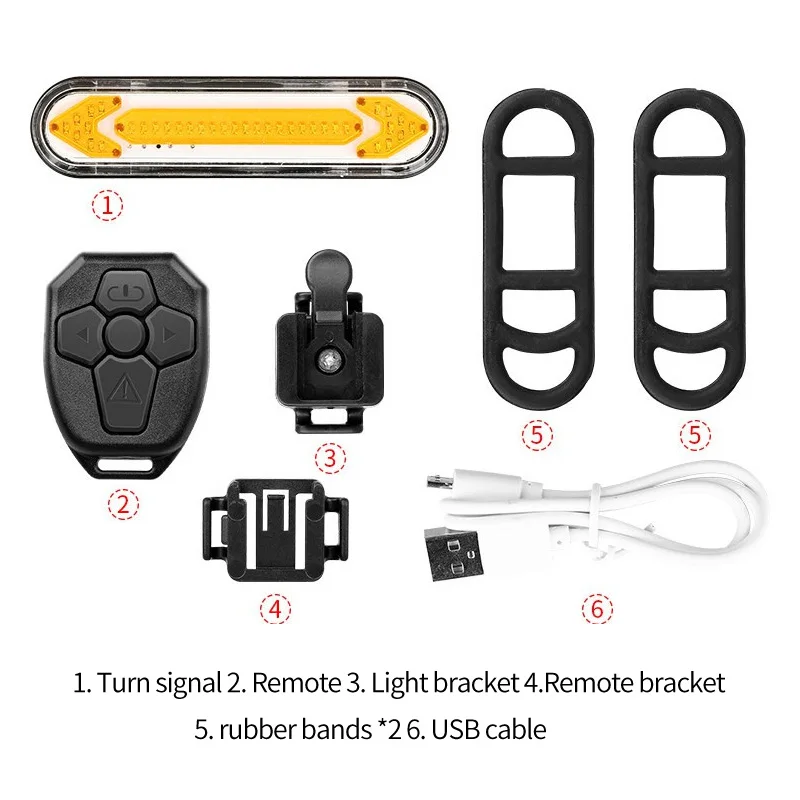 

Bike Light Remote Turn Signal Bicycle Tail Light for Bicycle USB Rechargeable Rear Light Bicycle LED Safety Warning Bike Lantern