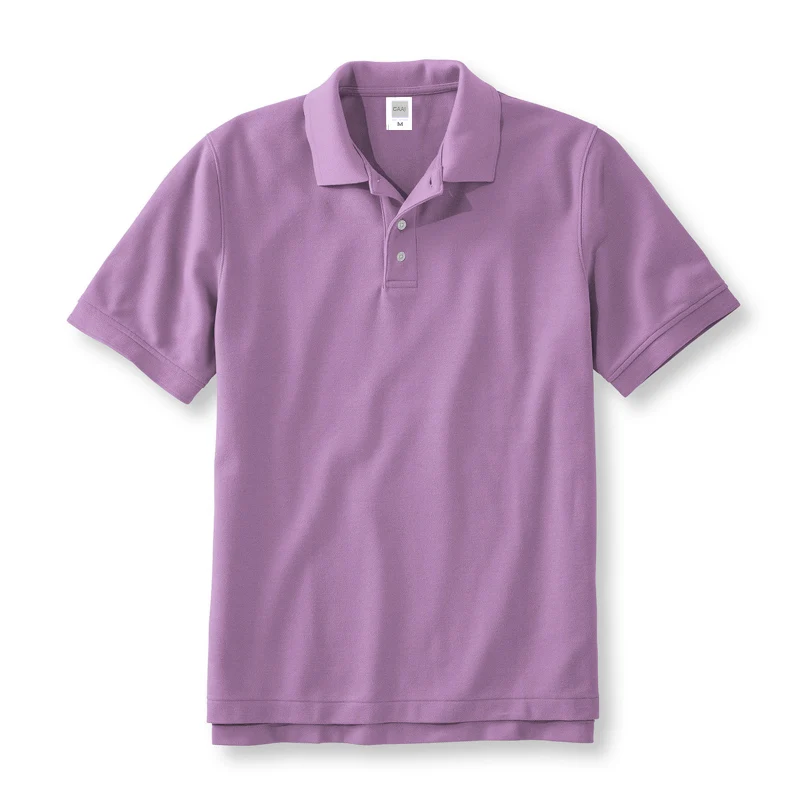 Light Purple GAAJ Polo, мужская рубашка из 100 хлопка, высокое качество, однотонная одежда с воротником, американский гольф, известный бренд, рубашка поло для мужчин и женщин, унисекс, Summe - Цвет: Light Purple
