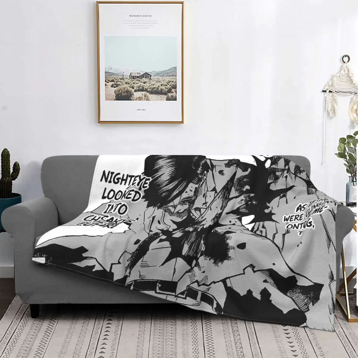 

Ser Nighteye Manga Blanket Velvet Spring Autumn Japanese Anime Japan Portable Super Warm Throw Blanket for Bed Outdoor Quilt