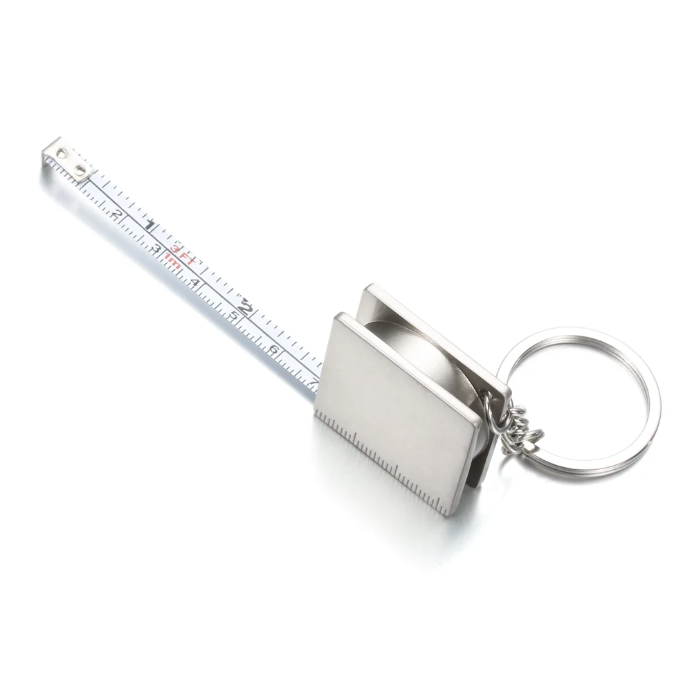 

Measuring Tools Stainless Steel Retractable Ruler Tape Measure Keychain Key Ring Gauging Tools Keyring Pull Ruler School tool