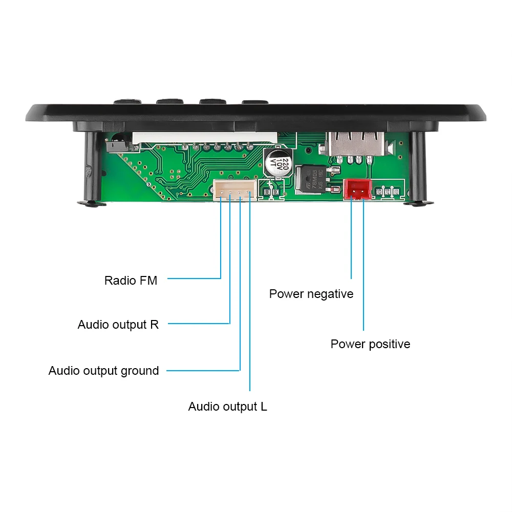 Беспроводной Bluetooth 5 0 MP3 WMA декодер плата 12 В автомобильное аудио USB TF FM радио