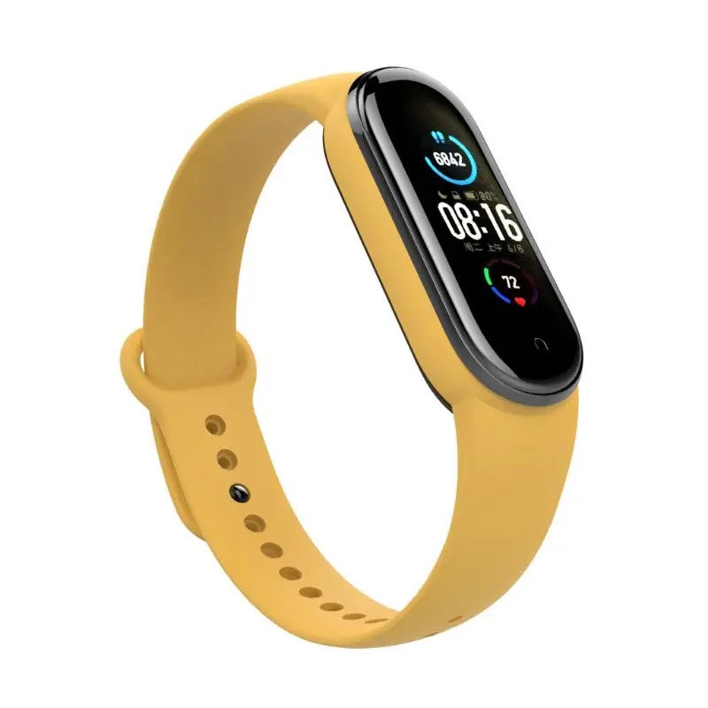 

Free shipping Durable Colorful TPU Bracelet For Xiao mi Band 5 Sport Strap Watch Silicone Wrist Smart Accessories