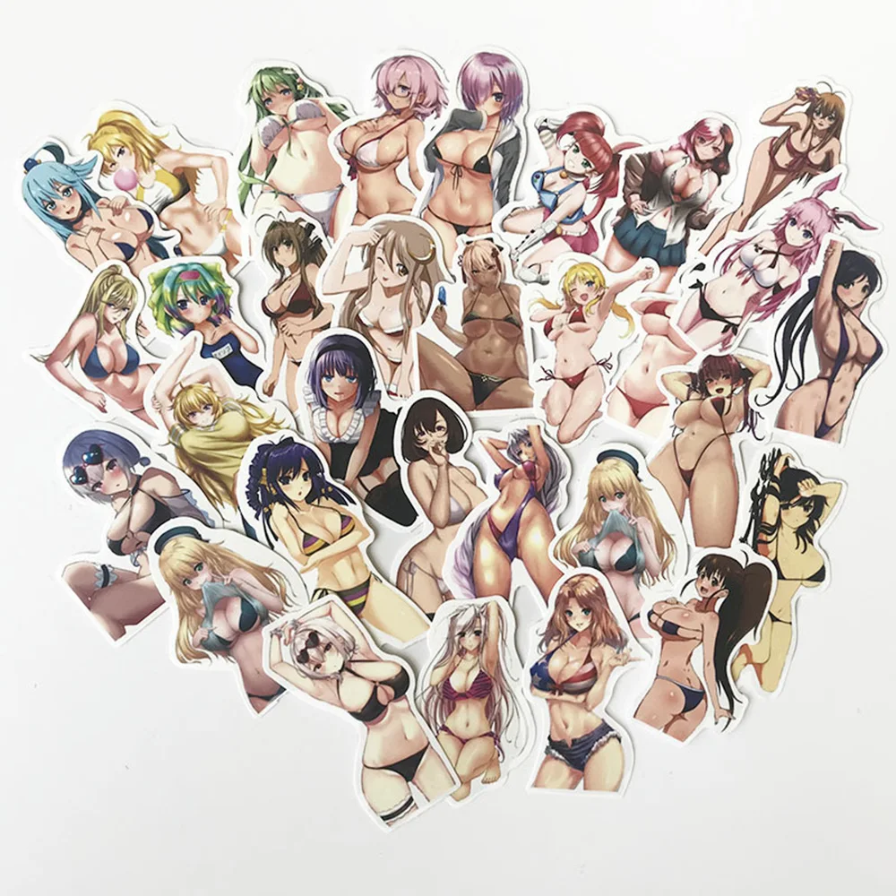 10/30/50PCS Sexy Anime Girl Graffiti Hentai Stickers Luggage Phone Fridge Car Bike Skateboard Laptop Waterproof Sticker Decals - купить по