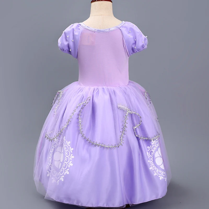 Летние платья принцессы для девочек Детский карнавальный костюм Белль одежда