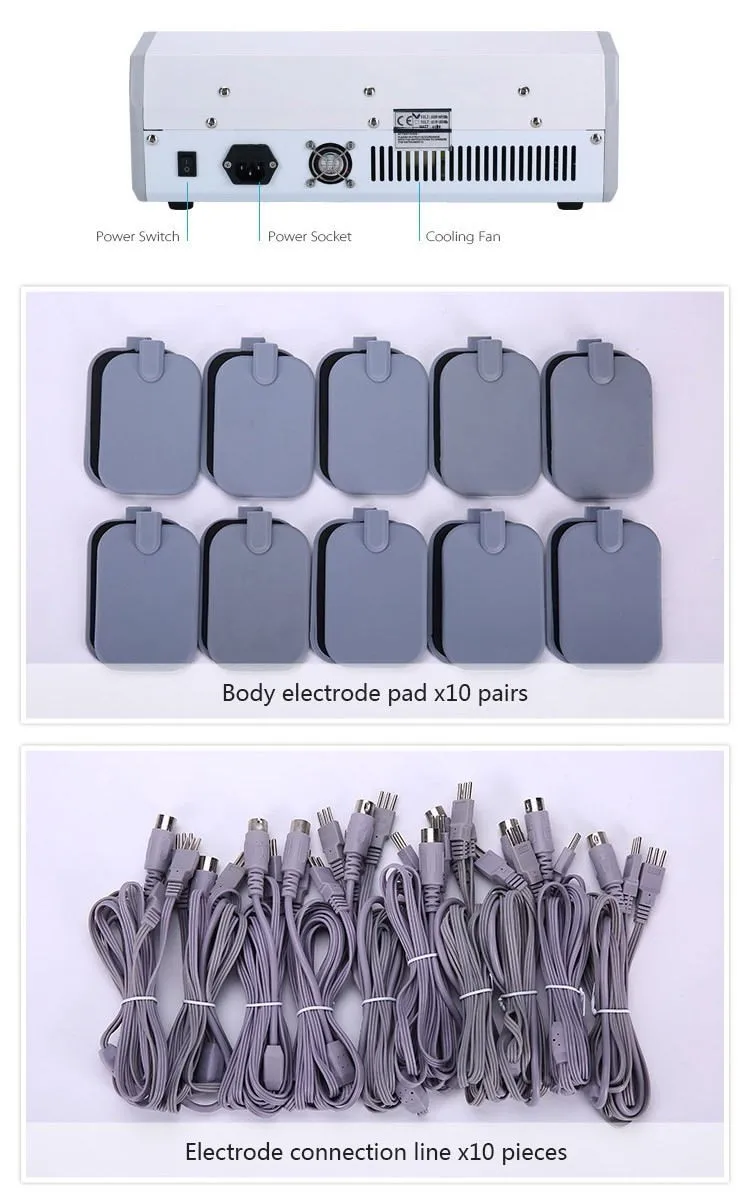 2 в 1 электрод микротоков русская волна тела мышечный Стимулятор EMS машина с