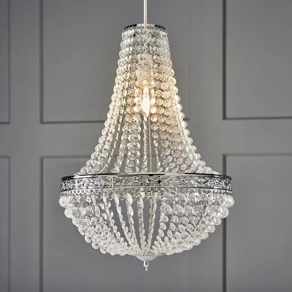 

Premium Crystal Chandelier Classic Moroccan Vintage Ceiling Light Shade Drop Light Easy Fitting Charlotte Pendant Lampshade