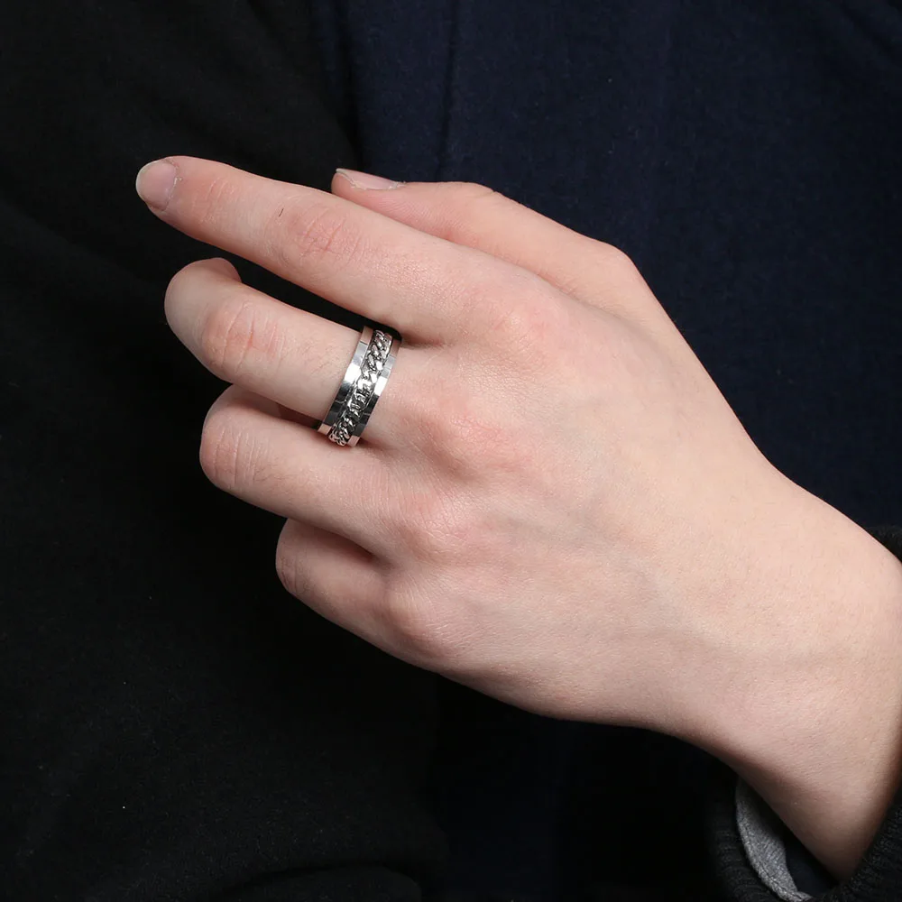 Кольцо-Спиннер из нержавеющей стали и титана для мужчин женщин - купить по