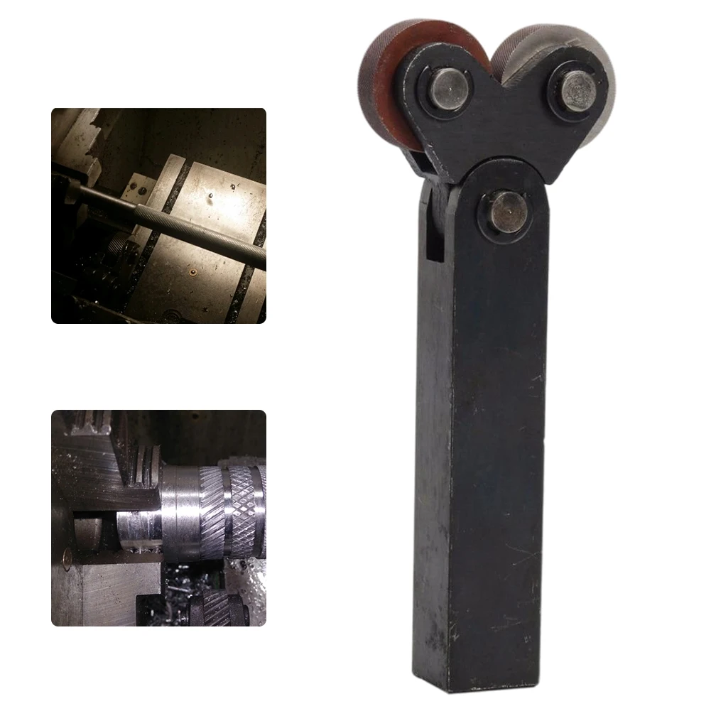 

Knurling Tool Dual 26mm Diameter Wheels Pitch Diagonal Coarse Linear Knurl 0.8/1/1.5/2.0mm Anti-Wear With Anti-Slip Metal Knob