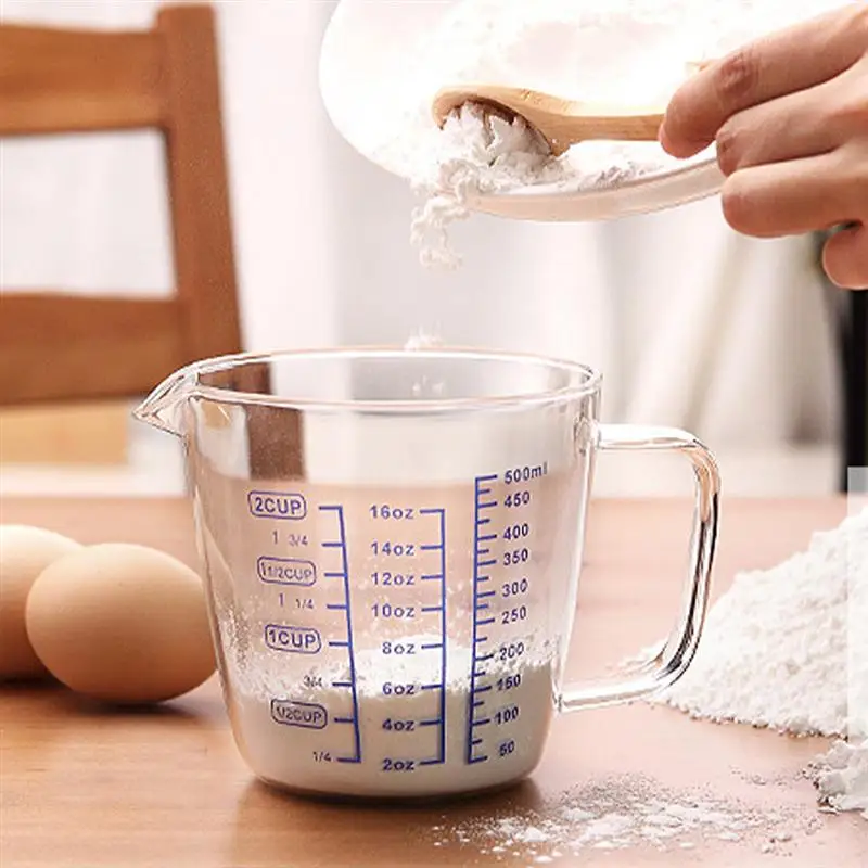 

250ml/500ml Measuring Cup High Borosilicate Glass Heat Resistant Measuring Glass for Kitchen Restaurant