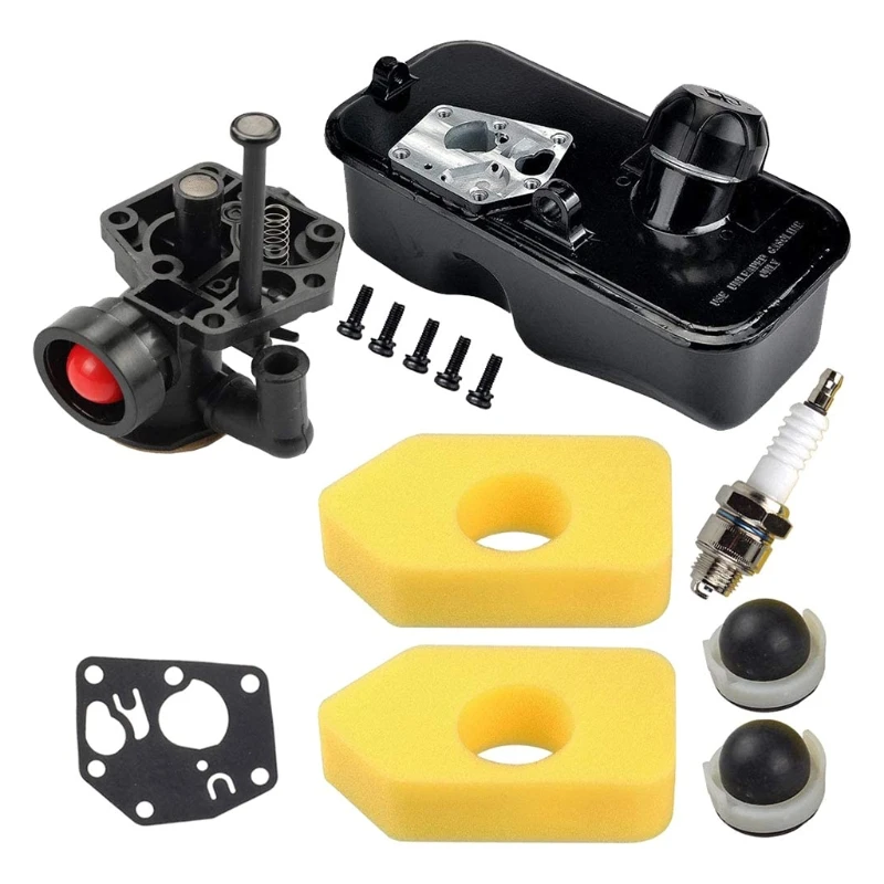 

795477 Carburetor + 494406 Fuel Tank + 698369 Air Filter Kit Compatible with 498809 498809A 795469 794147 699660 794161