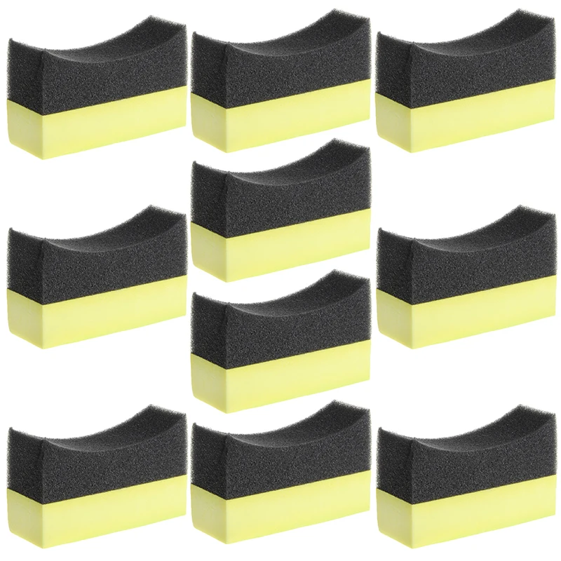 

N84F Car Professional Tyre Tire Dressing Applicator Curved Foam Sponge Pad