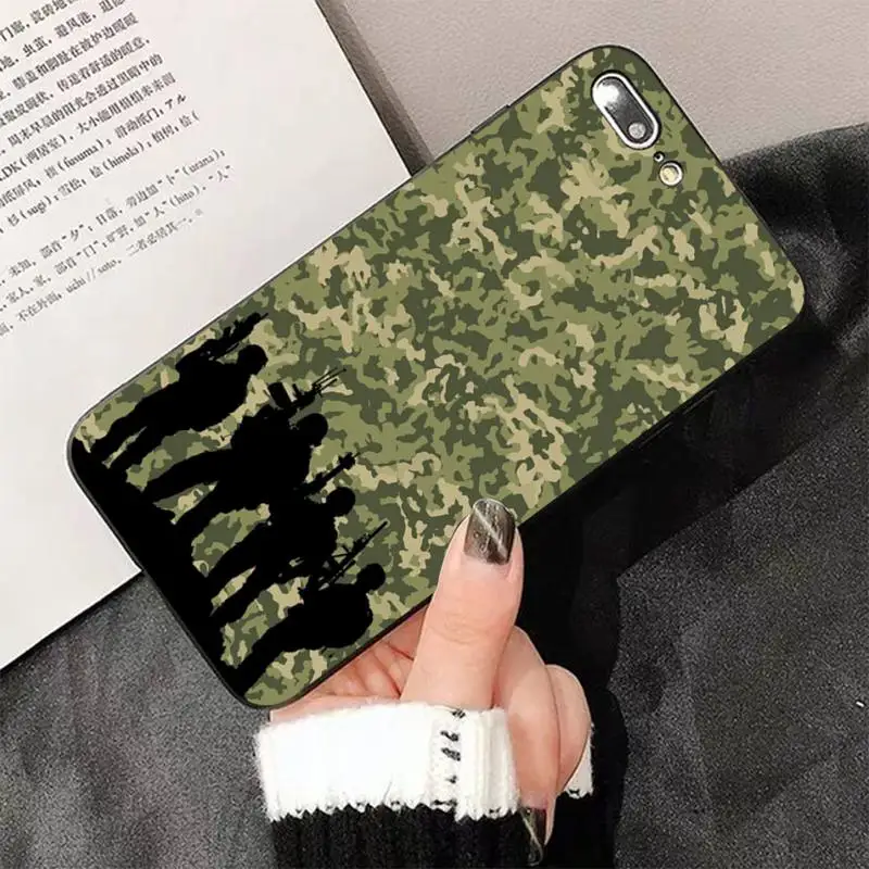 Camouflage Military Phone Case for iphone 13 8 7 6 6S Plus X 5S SE 2020 XR 11 12 pro XS MAX