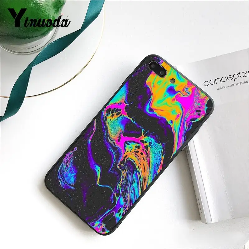 Yinuoda художественная мраморная краска ТПУ мягкий силиконовый черный чехол для