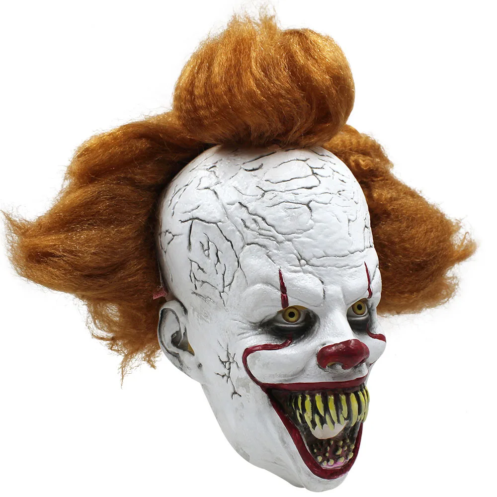 Фильм It Chapter 2 Pennywise Клоун Маска Латекс страшный Хэллоуин карнавальные костюмы реквизит маска для вечеринки Косплей