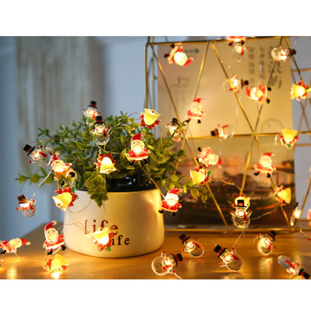 

Santa Claus Christmas LED String Lights Garland Decorative Fairy Lights Christmas Deocr For Home Holiday Lighting Navidad Xmas