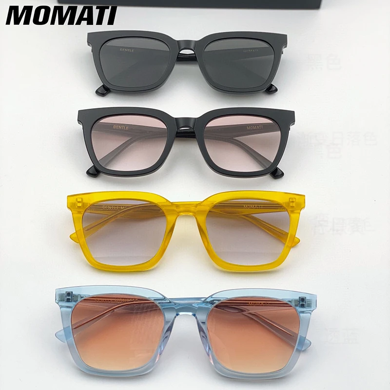 

Солнцезащитные очки с изображением монстра 2021 Модные женские мужские винтажные ацетатные Розовые Квадратные очки MOMATI для вождения автомоб...