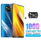 Гидрогелевая пленка poco x3 pro nfc для xiaomi poco little x3 f3 gt m3 pro nfc hd защитная пленка для переднего и заднего экрана камеры не стекло