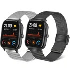 Металлический ремешок для умных часов Xiaomi Huami Amazfit GTR 42 ммBip S U Lite Pro, ремешок из нержавеющей стали для Amazfit GTS 2 Mini 2E