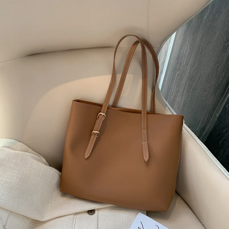 

Women Bag Solid Women's PU Leather Handbags Luxury Lady Hand Bags Purse Pocket Women Composite Bag Big Tote Sac Bols