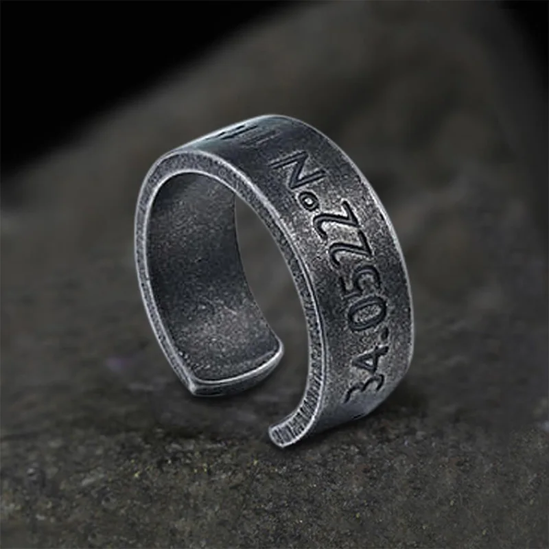 

Retro Punk Hip Hop Rock Trend Letter Simple Men's Ring Boy Birthday Holiday Gift Party Jewelry Wholesale
