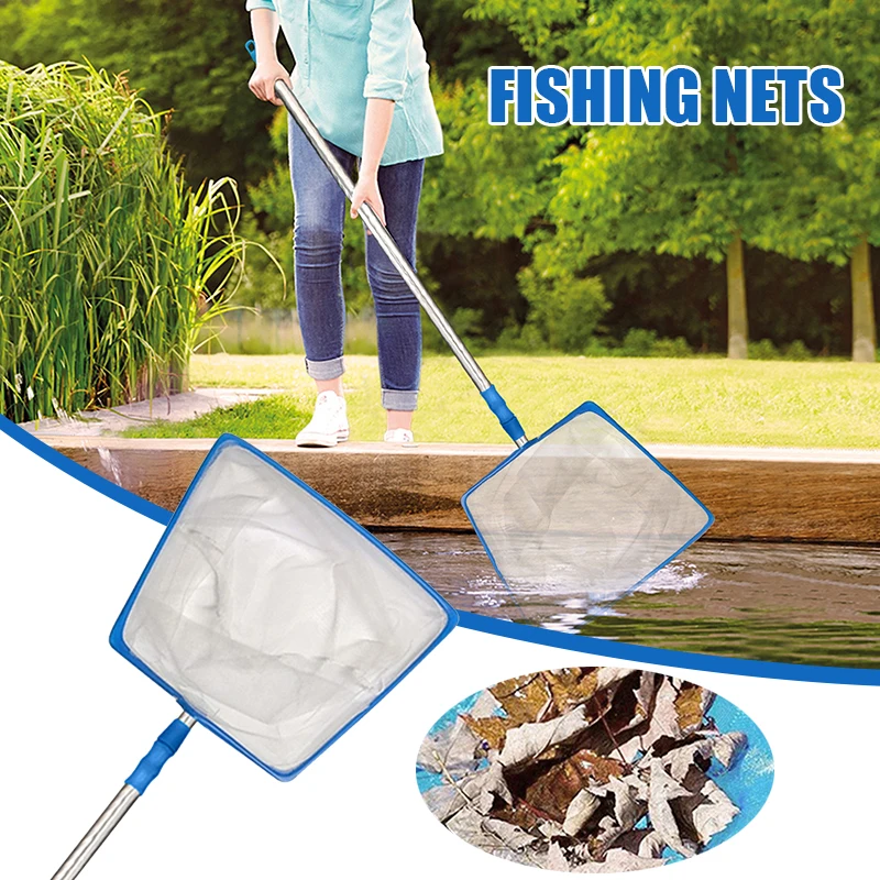 

Detachable Pool Cleaning Net with Metal Telescopic Pole Lightweight Handy for Cleaning Outdoor Pools Leaf Small Debris MC889