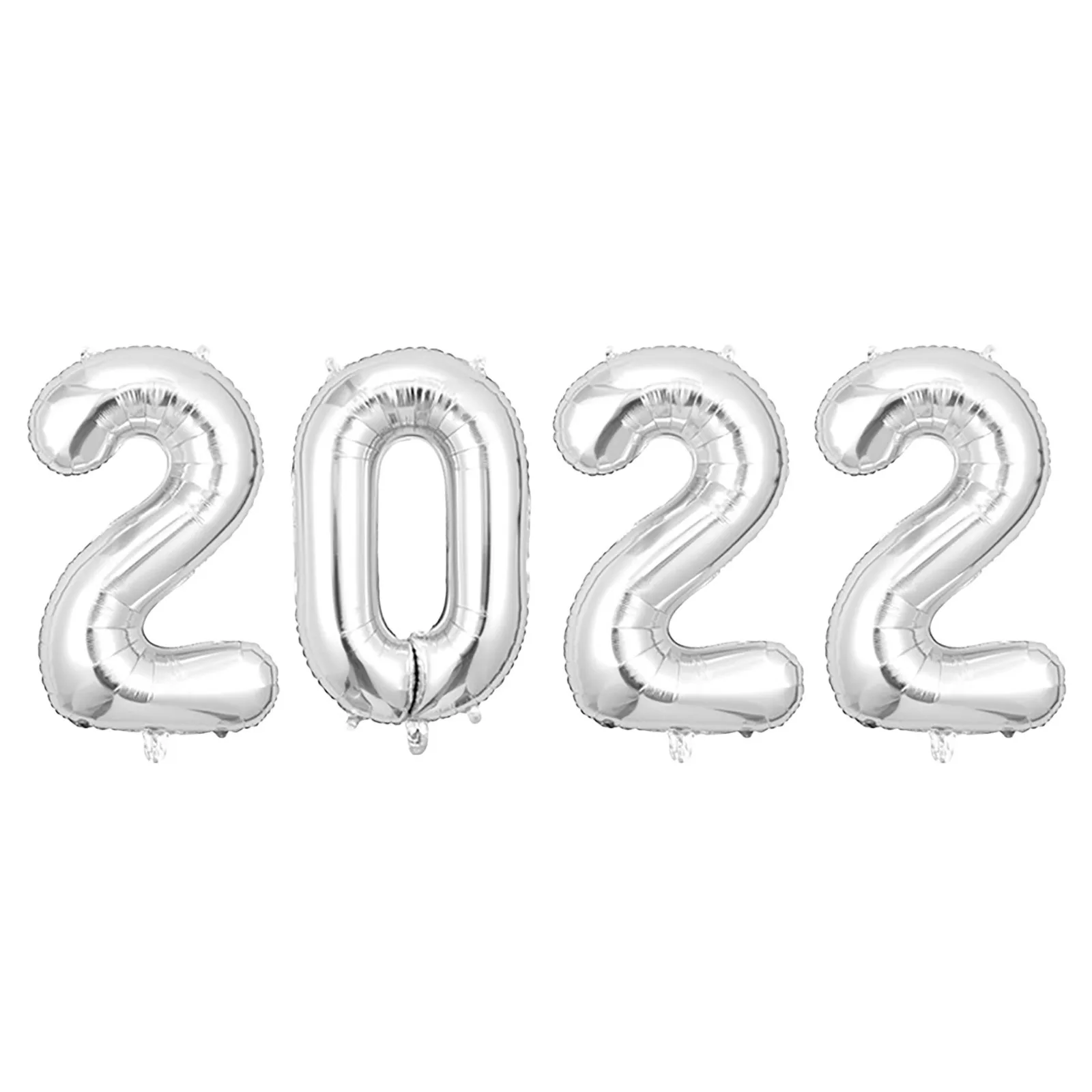 2022 воздушных шаров золотистые серебристые набор украшений для нового года 16