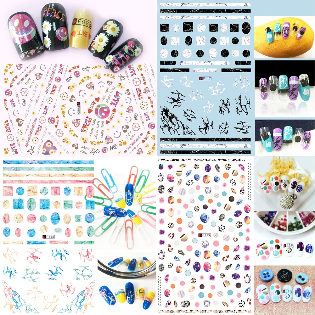 Новинка 2020 Лидер продаж 1 шт. наклеек для дизайна ногтей искусственные наклейки
