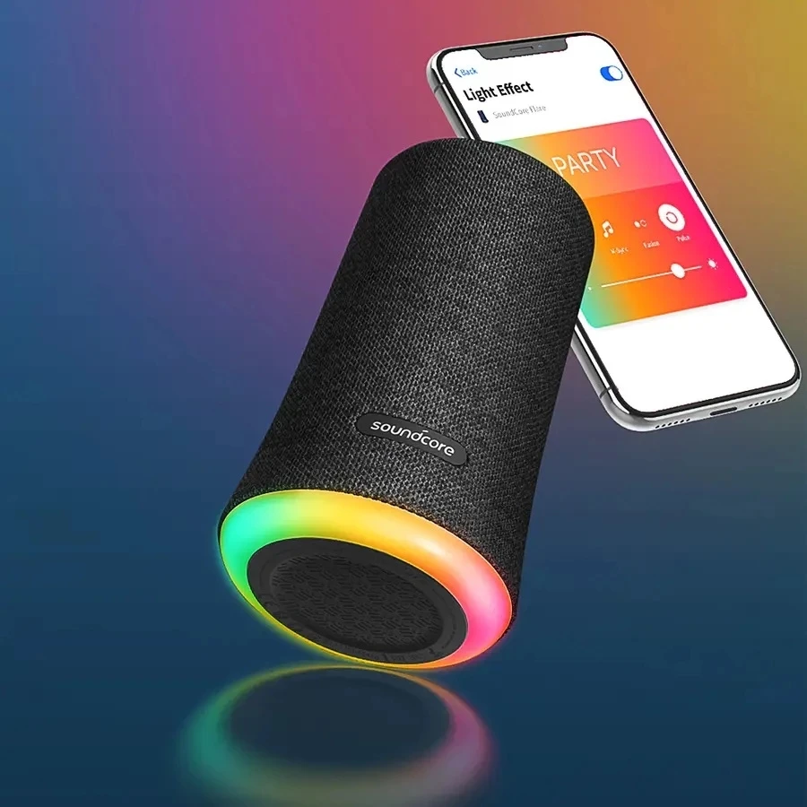 Soundcore Portable Flare outdoor IPX7 waterproof Speaker LED light EQ adjustment 360 degree surround sound Bluetooth Speaker. |