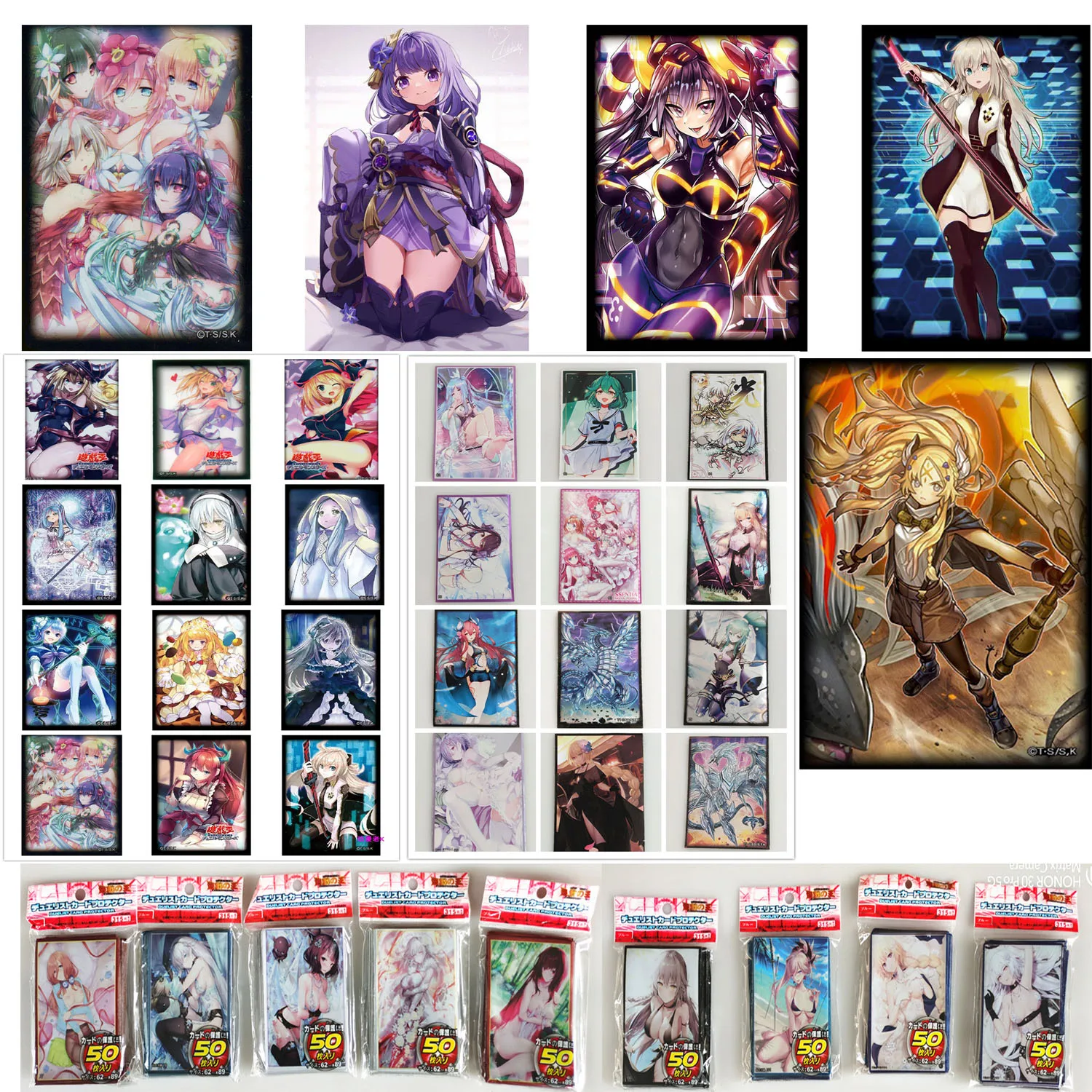 50 шт./упак. Yu-Gi-Oh! Аниме девочка Yugioh карточный рукав Рин Цветущий Рури FGO Sky Striker Ace ARCV