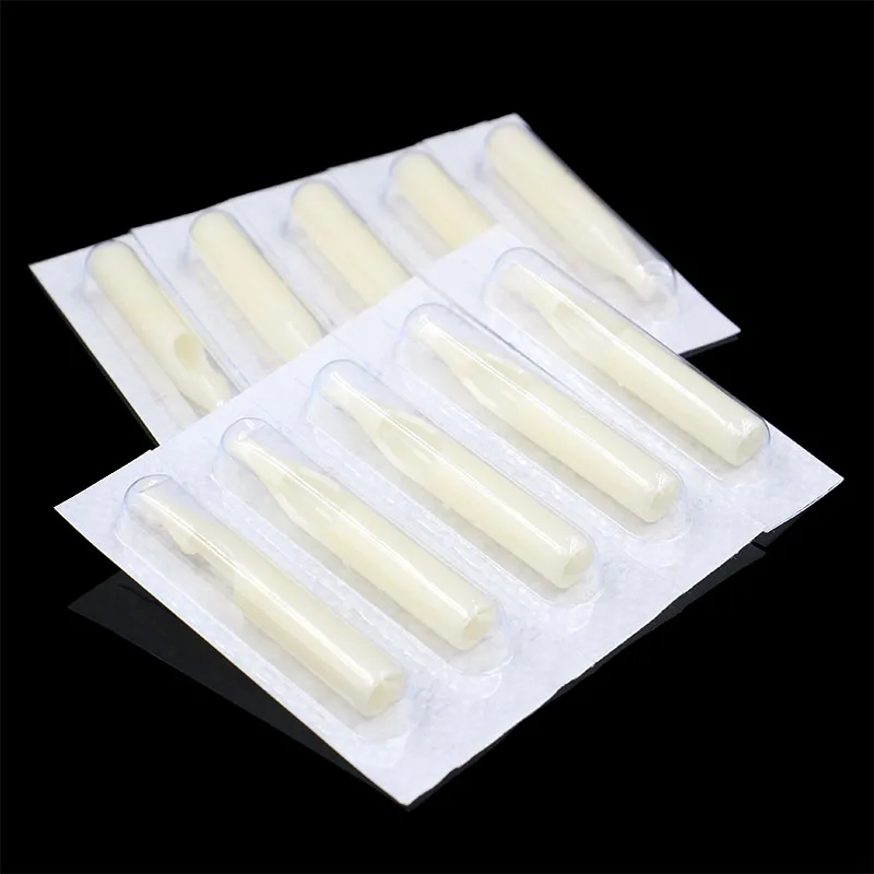 50pcs (9RM+9FT) tattoo needles tips &amp TIP TOP White for Tattoo Nozzle Tips Plastic Needle Tubes free shipping | Красота и здоровье