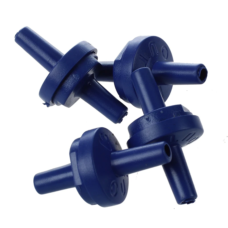 4 Pcs 3mm Inside Diameter Hard Plastic One-way Check Valve Dark Blue | Обустройство дома