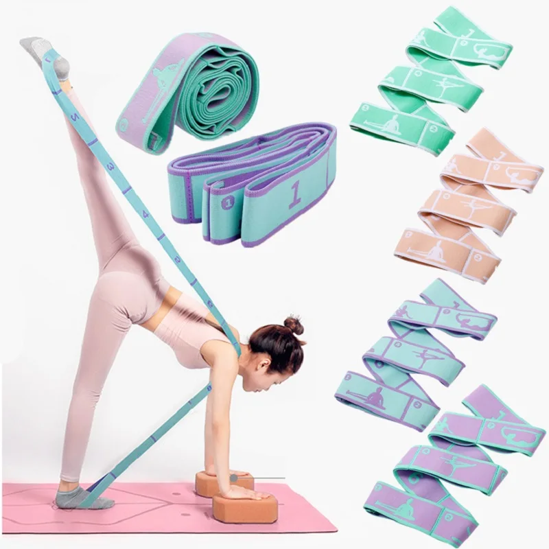 

Multi-functional Yoga Auxiliary Stretching Belt Dance Adult Latin Training Elastic Bands Beginner Pilates Yoga Resistance Band