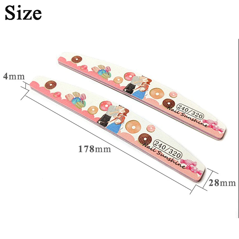 

6 Pcs Professional Nail Files Manicure Sanding Files Valentine's Day Dsign Nail Buffer Polish Block Strong Sandpaper Washable