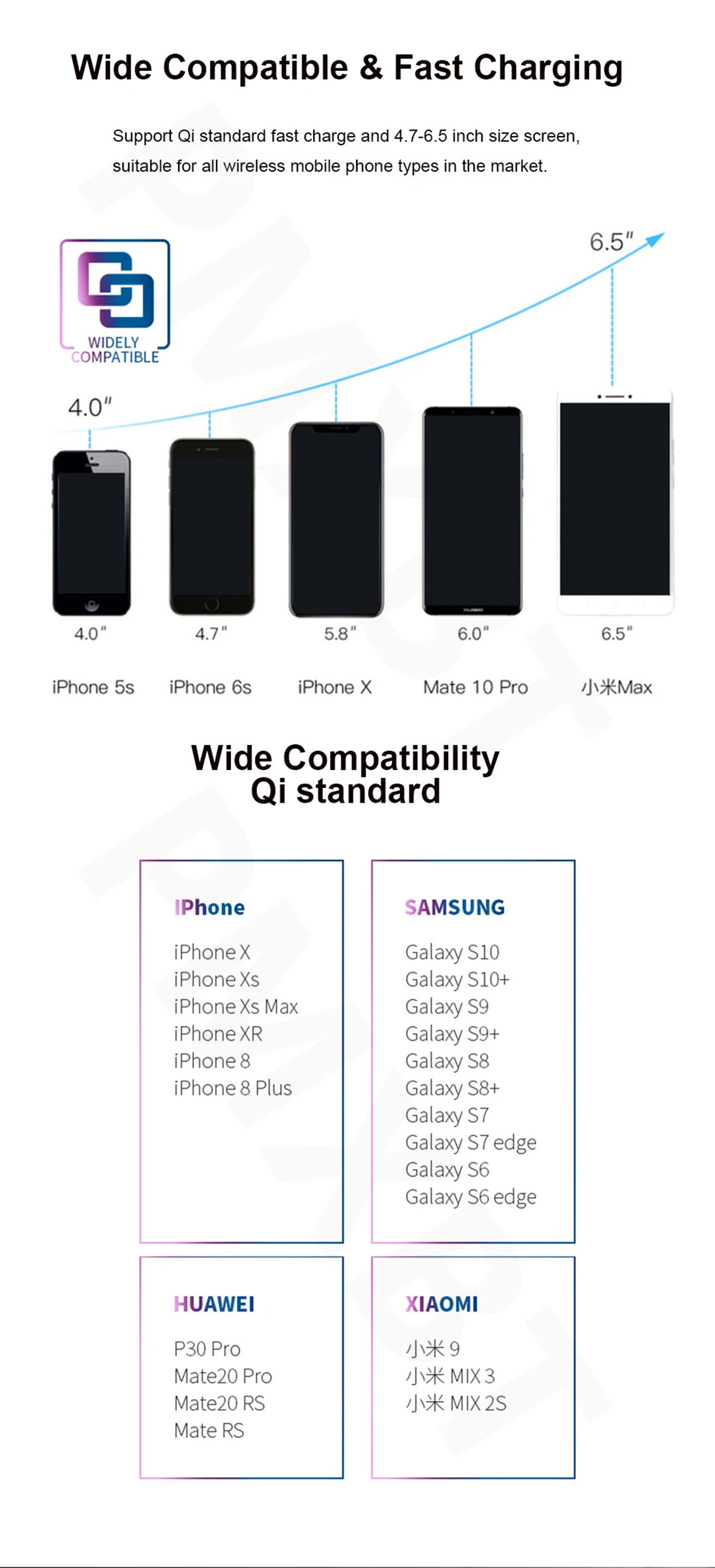 Автомобильное беспроводное зарядное устройство 10 Вт Быстрое для iphone 11 X samsung huawei Xiaomi LG умное автоматическое зажимное крепление на вентиляционное отверстие Автомобильный держатель для телефона