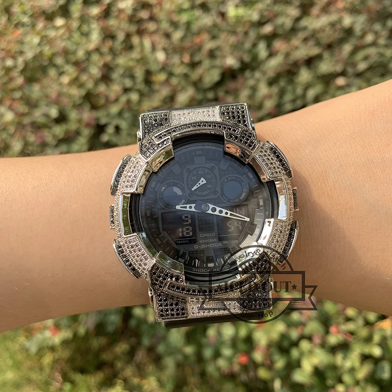 Бесплатная доставка льдом в стиле хип-хоп G SHOCK лаборатории с бриллиантами и