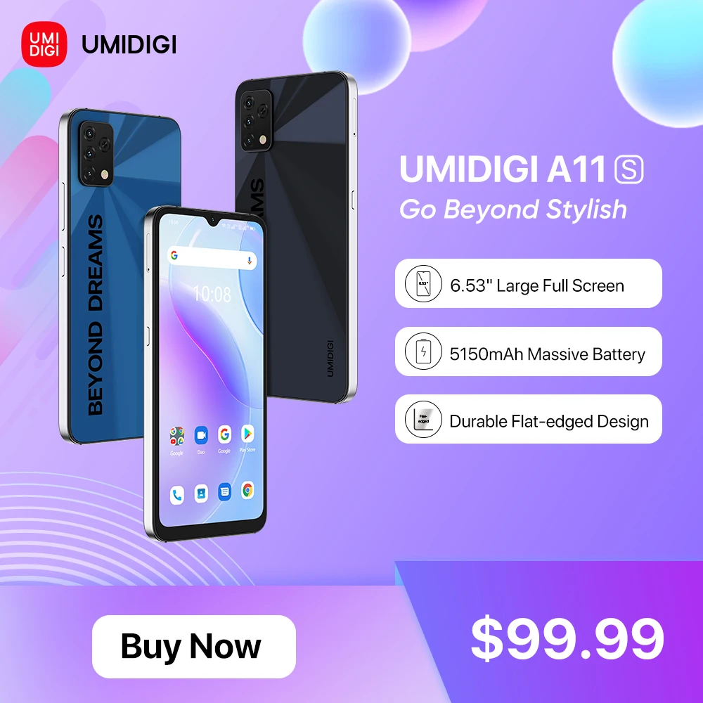 Umidigi-スマートフォンa11s,グローバルバージョン,4GB,32GB/64GB,5150 mAh,トリプルカメラ,6.53インチ,HD,大画面