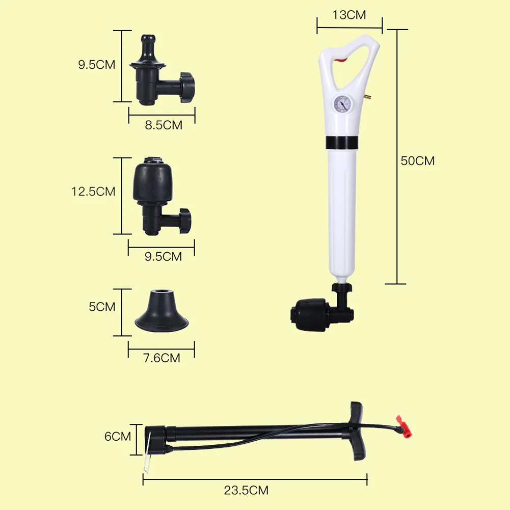 

Sewer Clog Remover Toilet Sinks Dredge High Pressure Auger Manual Pipe Plunger Household Toilet Dredging Accessories