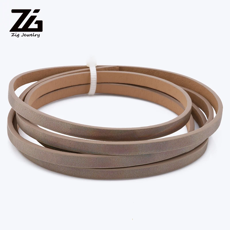 

ZG 5MM Flat PU Leather Cord Rope Handmade Diy Jewelry Findings Accessories Fashion Jewelry Making Materials for Bracelets