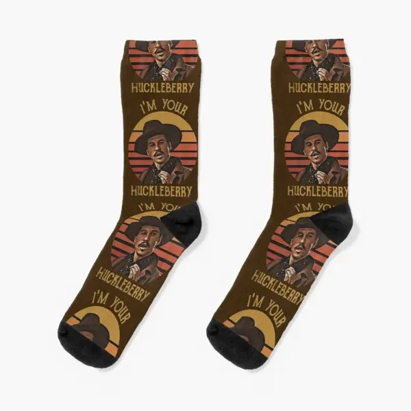 

Doc Holliday Tombstone Im Your Hucklebe Crew Socks Black Girls Best Short Unisex Women Autumn Ladies Pattern Funny Cartoon