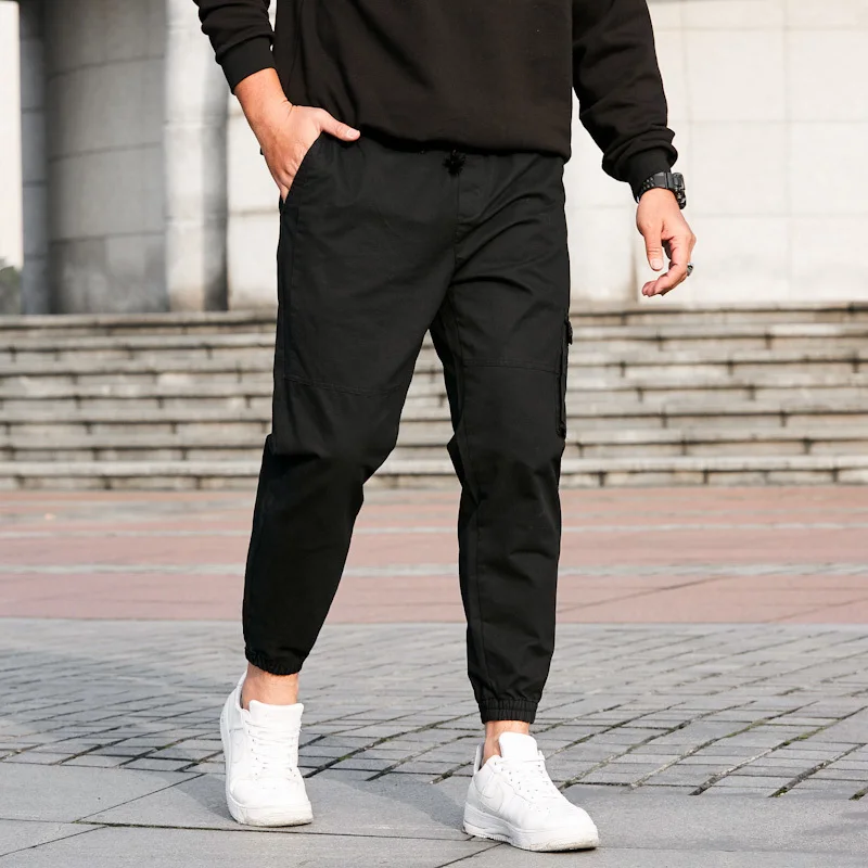 Размера плюс 8XL Для мужчин брюки карго Повседневное с эластичной резинкой на