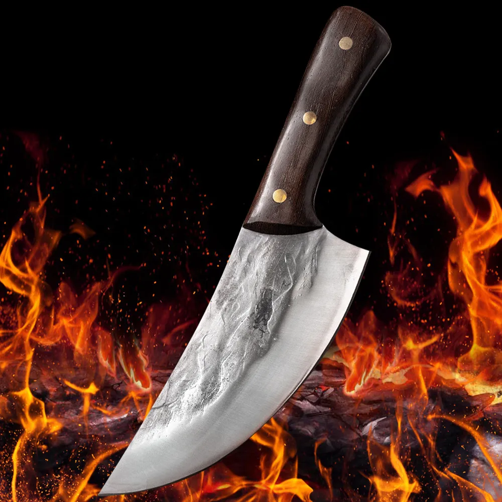 Кованый нож для убоя мясника пилинг свиного мяса кованый высококачественный