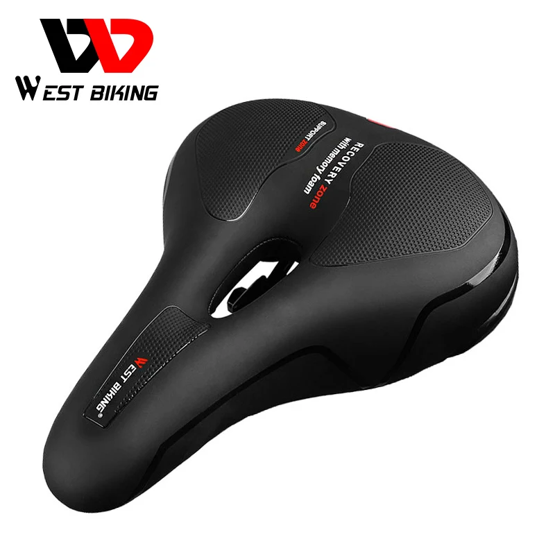 WEST BIKING велосипедное седло MTB, силиконовая подушка для горного велосипеда, губка с эффектом памяти, коврик для велосипедного сиденья, противоударное велосипедное седло - изображение