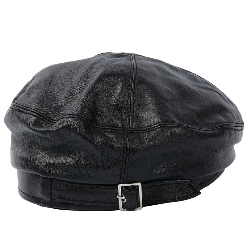 

Новинка, модная Кожаная шапка, однотонный берет, женская шапка, женская шапочка, берет для девушек