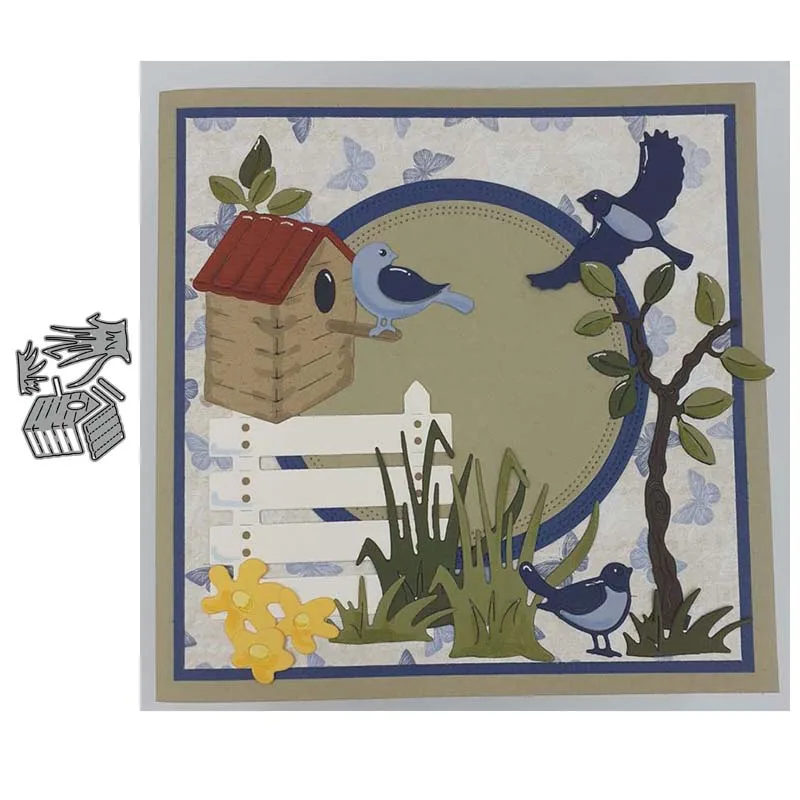 JC Новый дизайн клетка ствол дерева металлический Трафаретный вырубной штамп