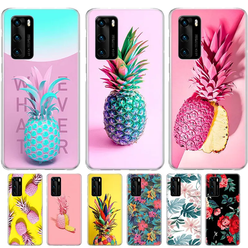 Цветной чехол с ананасом для Huawei Mate 40E защитный 40 30 Pro + 20 10 Lite Y5 Y6 Y7 Y9 2019 - купить по