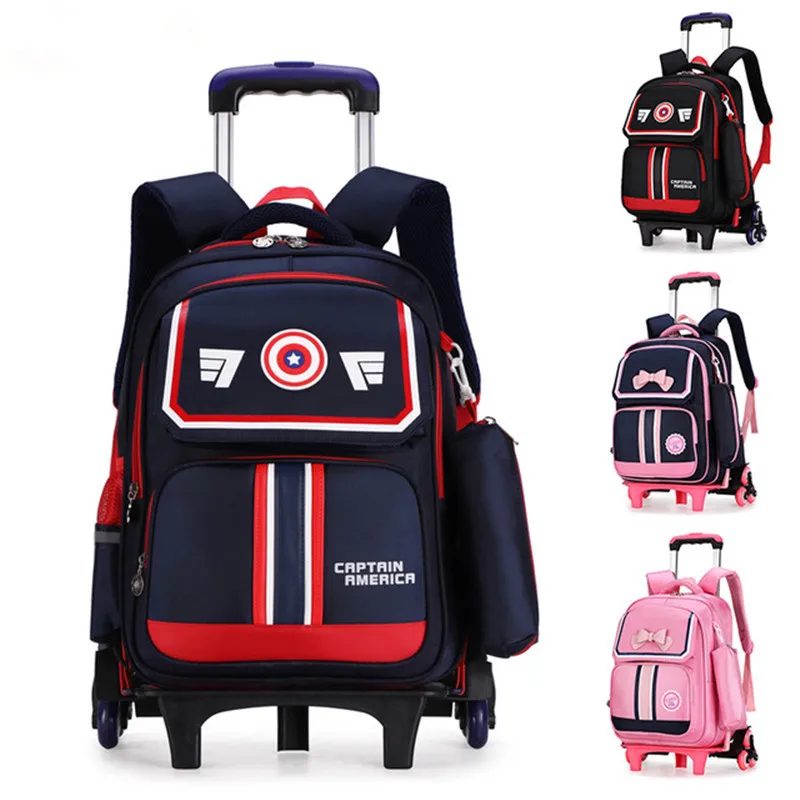 Модные дизайнерские брендовые начальной девочек 2/6 колесная тележка школьные