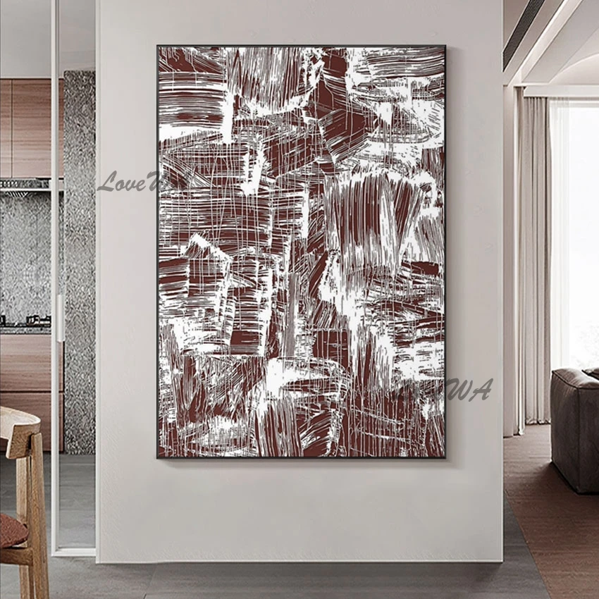 

Hand Painted Unframed Abstract Colors Blocks Oil Painting Wall Canvas Picture Art For Modern House Wall Hanging Decoration